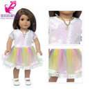 Roupas para Boneca de 18 Polegadas - Blusa Preta, Saia e Meia Calça