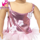 Roupas para Boneca de 18 Polegadas - Blusa Preta, Saia e Meia Calça