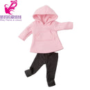 Roupas para Boneca de 18 Polegadas - Blusa Preta, Saia e Meia Calça