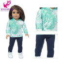 Roupas para Boneca de 18 Polegadas - Blusa Preta, Saia e Meia Calça