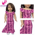 Roupas para Boneca de 18 Polegadas - Blusa Preta, Saia e Meia Calça