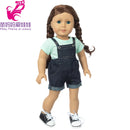 Roupas para Boneca de 18 Polegadas - Blusa Preta, Saia e Meia Calça