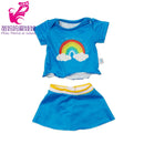 Roupas para Boneca de 18 Polegadas - Blusa Preta, Saia e Meia Calça