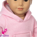 Roupas para Boneca de 18 Polegadas - Blusa Preta, Saia e Meia Calça