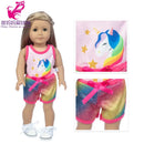 Roupas para Boneca de 18 Polegadas - Blusa Preta, Saia e Meia Calça