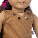 Roupas para Boneca de 18 Polegadas - Blusa Preta, Saia e Meia Calça