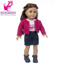 Roupas para Boneca de 18 Polegadas - Blusa Preta, Saia e Meia Calça