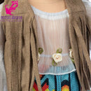 Roupas para Boneca de 18 Polegadas - Blusa Preta, Saia e Meia Calça