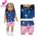 Roupas para Boneca de 18 Polegadas - Blusa Preta, Saia e Meia Calça