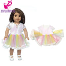 Roupas para Boneca de 18 Polegadas - Blusa Preta, Saia e Meia Calça