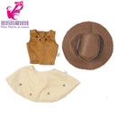 Roupas para Boneca de 18 Polegadas - Blusa Preta, Saia e Meia Calça