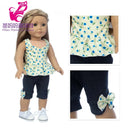 Roupas para Boneca de 18 Polegadas - Blusa Preta, Saia e Meia Calça