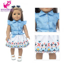 Roupas para Boneca de 18 Polegadas - Blusa Preta, Saia e Meia Calça