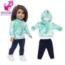 Roupas para Boneca de 18 Polegadas - Blusa Preta, Saia e Meia Calça