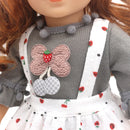 Roupas para Boneca de 18 Polegadas - Blusa Preta, Saia e Meia Calça