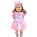 Roupas para Boneca de 18 Polegadas - Blusa Preta, Saia e Meia Calça