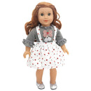 Roupas para Boneca de 18 Polegadas - Blusa Preta, Saia e Meia Calça