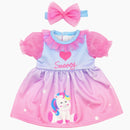 Roupas para Boneca de 18 Polegadas - Blusa Preta, Saia e Meia Calça