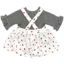 Roupas para Boneca de 18 Polegadas - Blusa Preta, Saia e Meia Calça