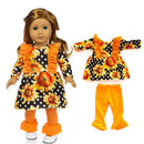 Roupas para Boneca de 18 Polegadas - Blusa Preta, Saia e Meia Calça