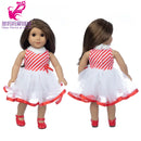 Roupas para Boneca de 18 Polegadas - Blusa Preta, Saia e Meia Calça