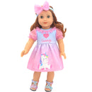 Roupas para Boneca de 18 Polegadas - Blusa Preta, Saia e Meia Calça