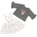 Roupas para Boneca de 18 Polegadas - Blusa Preta, Saia e Meia Calça