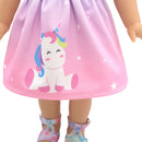 Roupas para Boneca de 18 Polegadas - Blusa Preta, Saia e Meia Calça