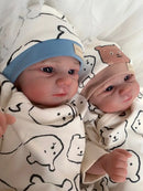 Boneca Reborn Gêmeos Elijah - 19 Polegadas, Pele 3D e Pintura de Camadas Múltiplas