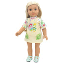 Roupas para Boneca de 18 Polegadas - Blusa Preta, Saia e Meia Calça