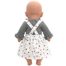 Roupas para Boneca de 18 Polegadas - Blusa Preta, Saia e Meia Calça