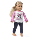 Roupas para Boneca de 18 Polegadas - Blusa Preta, Saia e Meia Calça