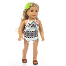 Roupas para Boneca de 18 Polegadas - Blusa Preta, Saia e Meia Calça