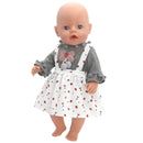 Roupas para Boneca de 18 Polegadas - Blusa Preta, Saia e Meia Calça