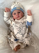 Boneca Reborn Gêmeos Elijah - 19 Polegadas, Pele 3D e Pintura de Camadas Múltiplas